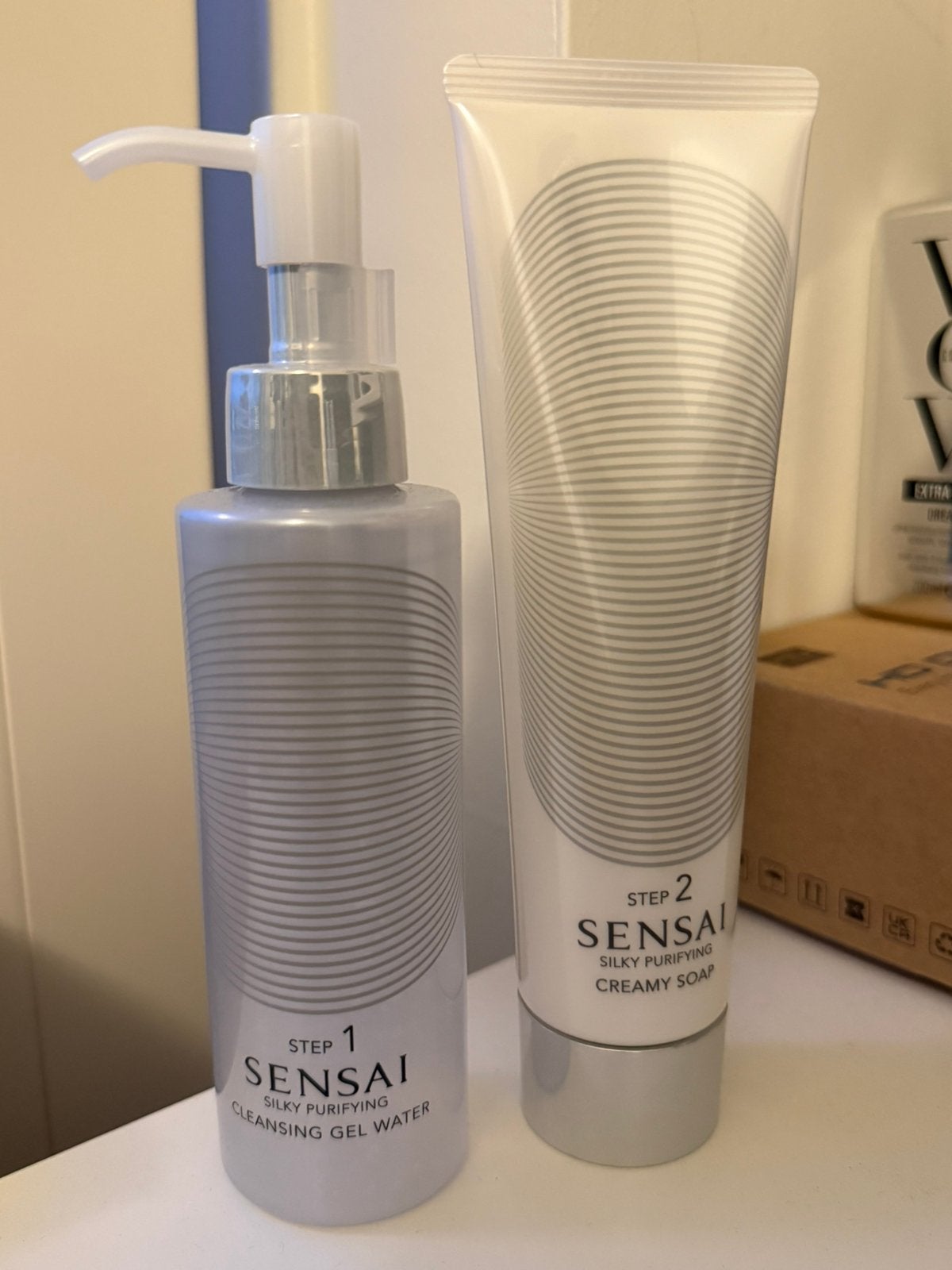 Sensai Silky Purifying Reinigingsset (Gel Water & Creamy Soa, Ophalen of Verzenden, Nieuw, Gehele gezicht, Reiniging