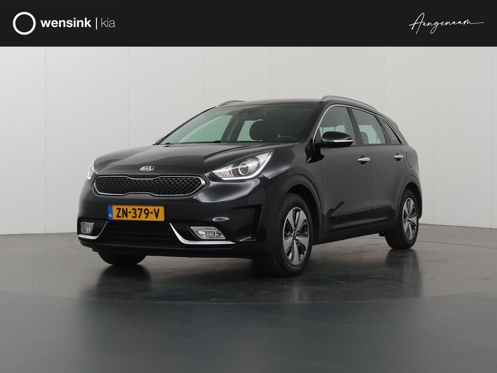 Kia Niro 1.6 GDi Hybrid DynamicLine | Trekhaak | Navigatiesy, Auto's, Kia, Gebruikt, Euro 6, 2 kWh, Leder en Stof