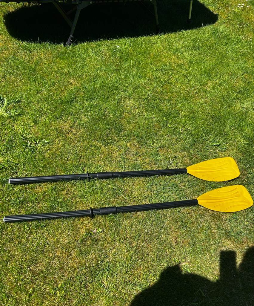 2 verstelbare peddels voor rubberboot, Ophalen of Verzenden, Gebruikt
