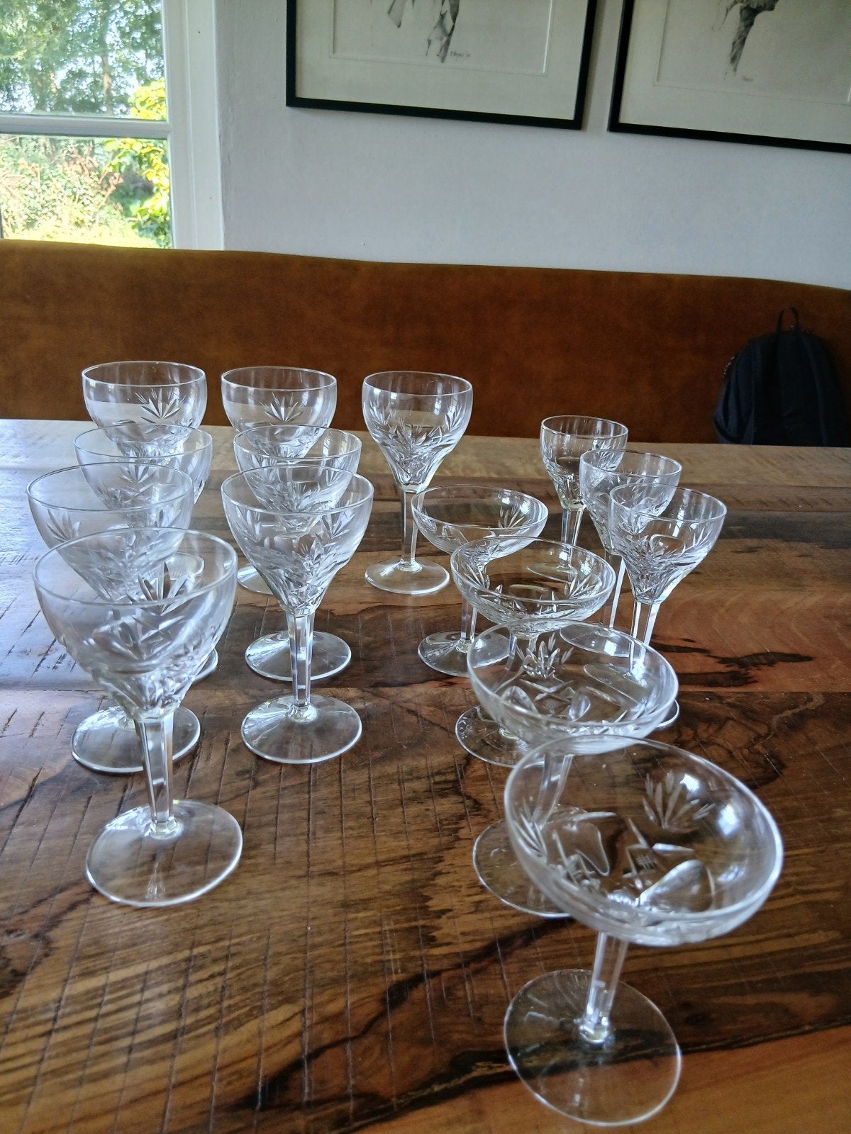 Set van 12 kristallen glaasjes - Vintage, Ophalen of Verzenden