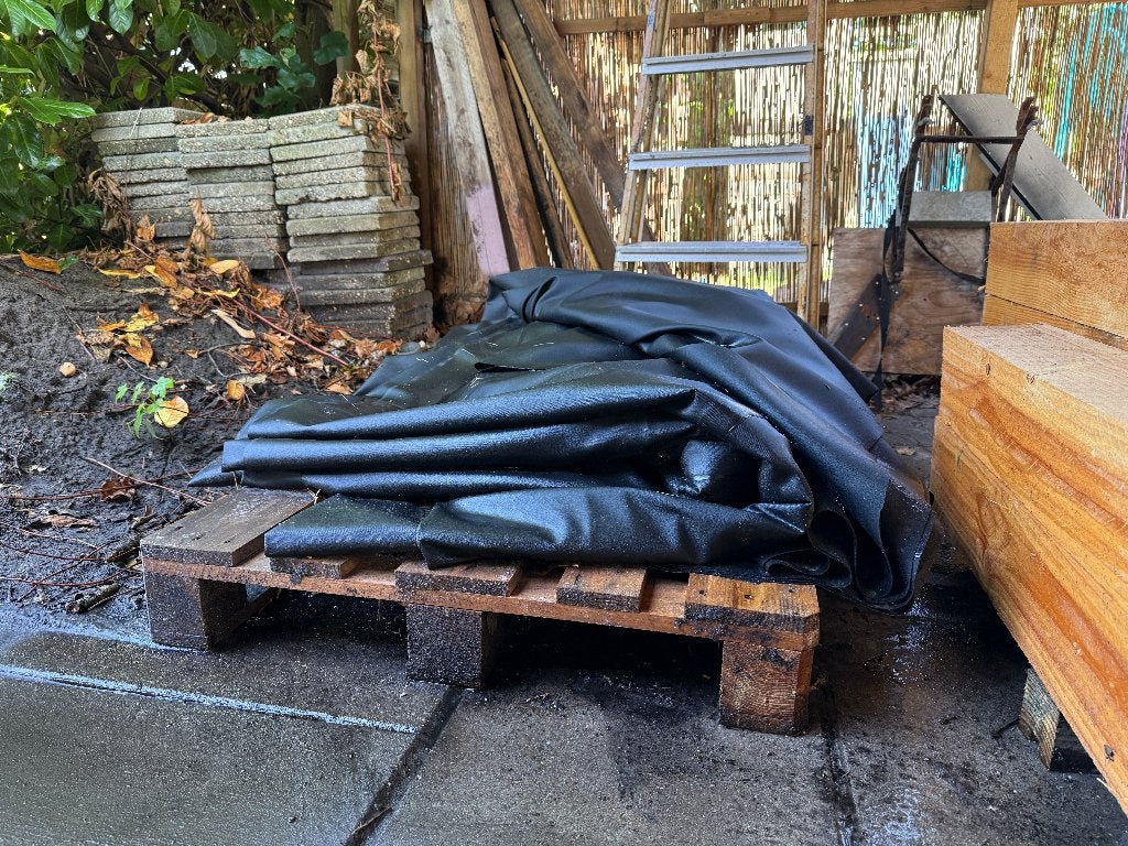 Tytane 1,14mm dik EPDM,  7,5m x 6m, Ophalen, Kunststof, Zwart, Zo goed als nieuw