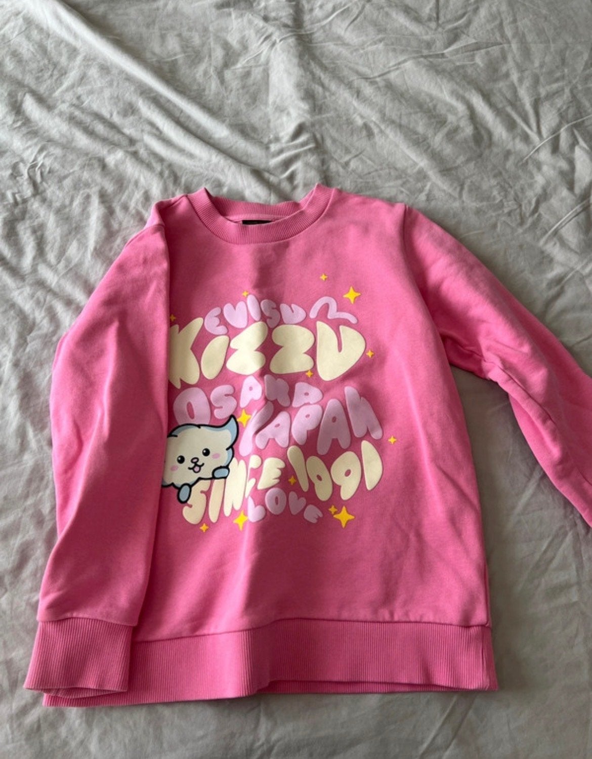 Roze Evisu trui met print - Maat 140, Kinderen en Baby's, Verzenden, Zo goed als nieuw, Meisje