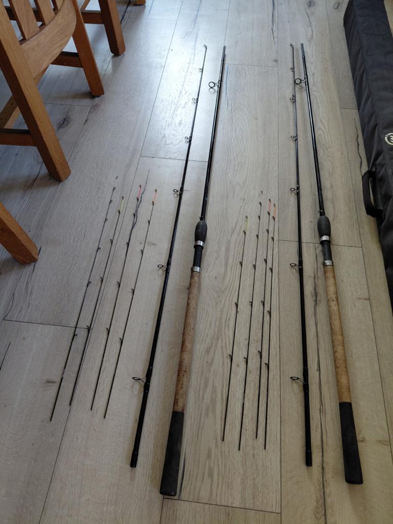 Preston dutchmaster sentient 10,8 light feeder 2x, Watersport en Boten, Ophalen of Verzenden, Zo goed als nieuw, Werphengel