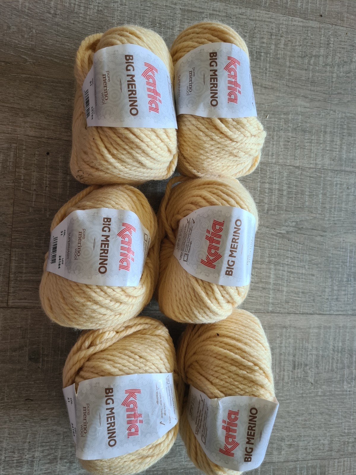 6 bollen Katia Big Merino wol - Kleur 51, Ophalen, Nieuw, Breien of Haken, Wol of Garen