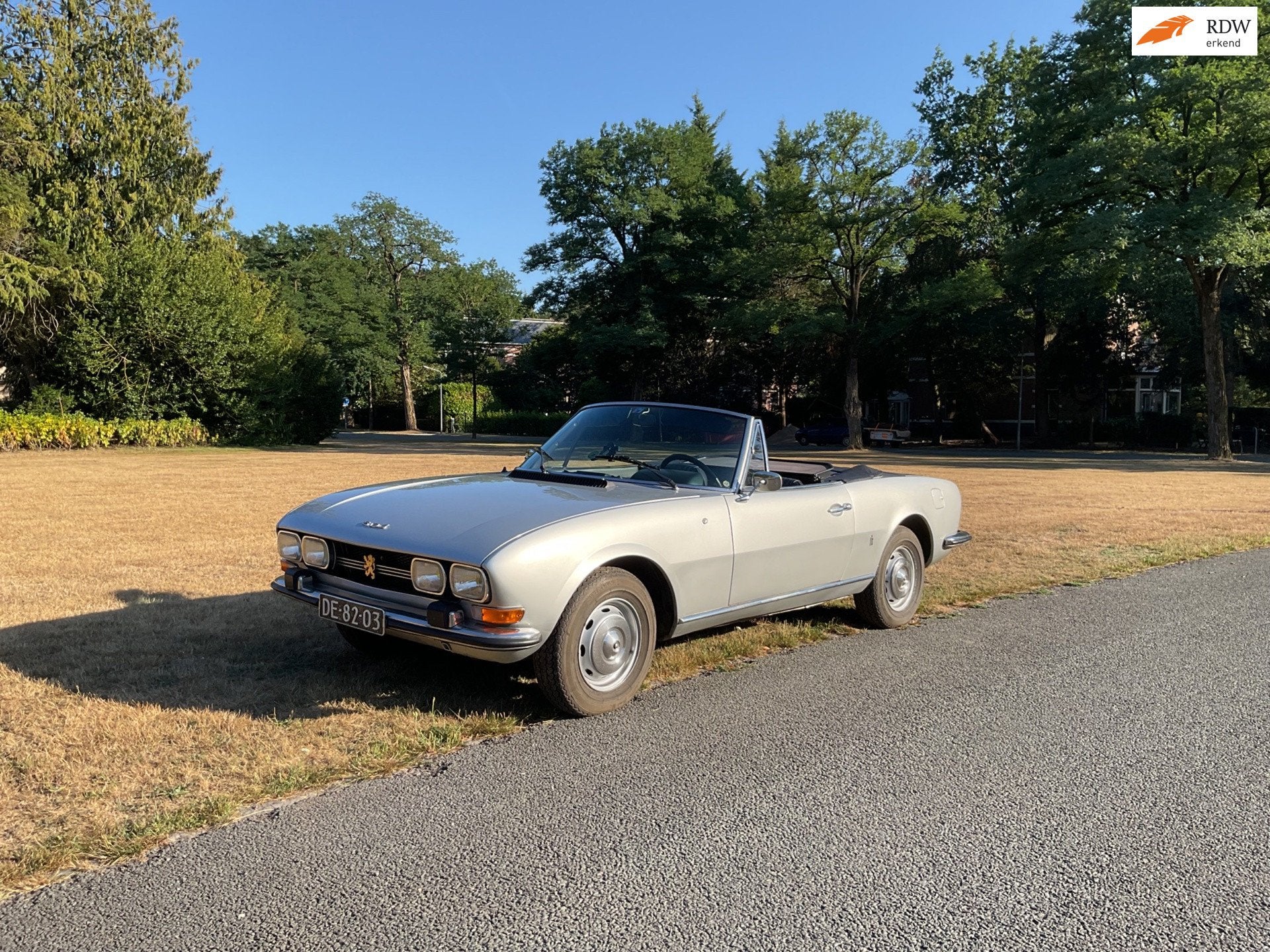 Peugeot 504 2.0 Cabrio Inj., ‘69, erg origin., mooi en goe, Achterwielaandrijving, Gebruikt, Cabriolet, Leder
