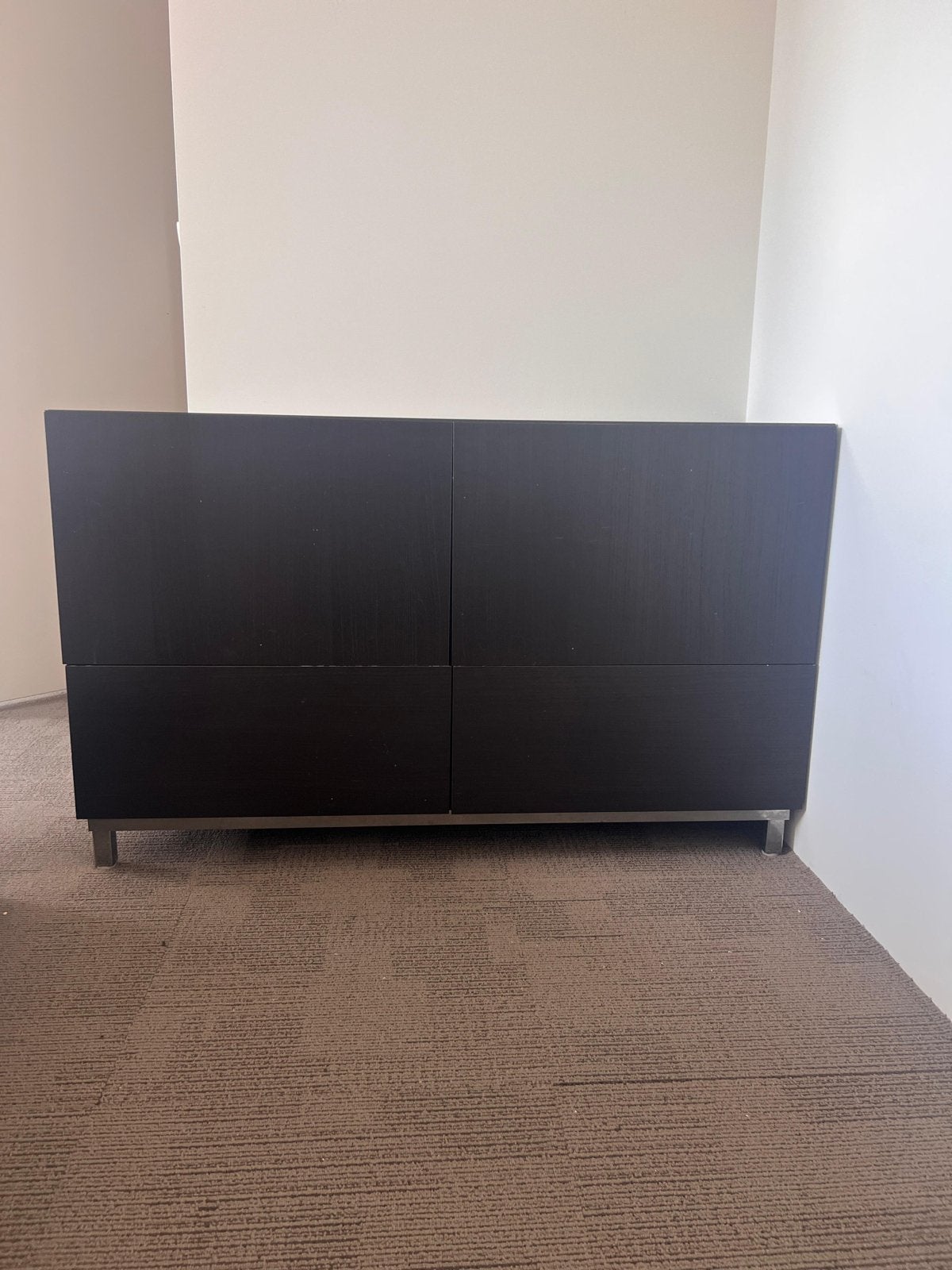 Donkere kast met lades en deuren - 120x41,5x74 cm, Ophalen of Verzenden, Zo goed als nieuw, 25 tot 50 cm, 100 tot 150 cm