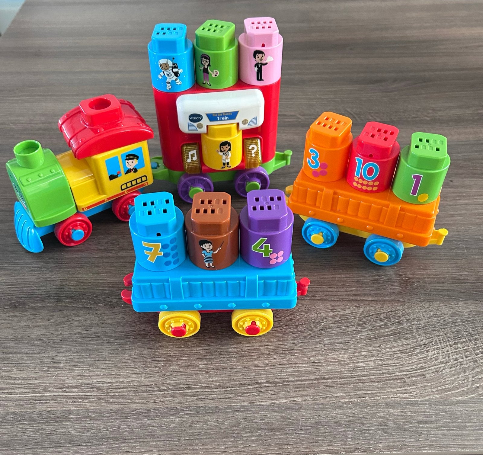 VTech Bla Bla Blocks Trein met blokken, Ophalen of Verzenden, Gebruikt, Overige typen, Met licht