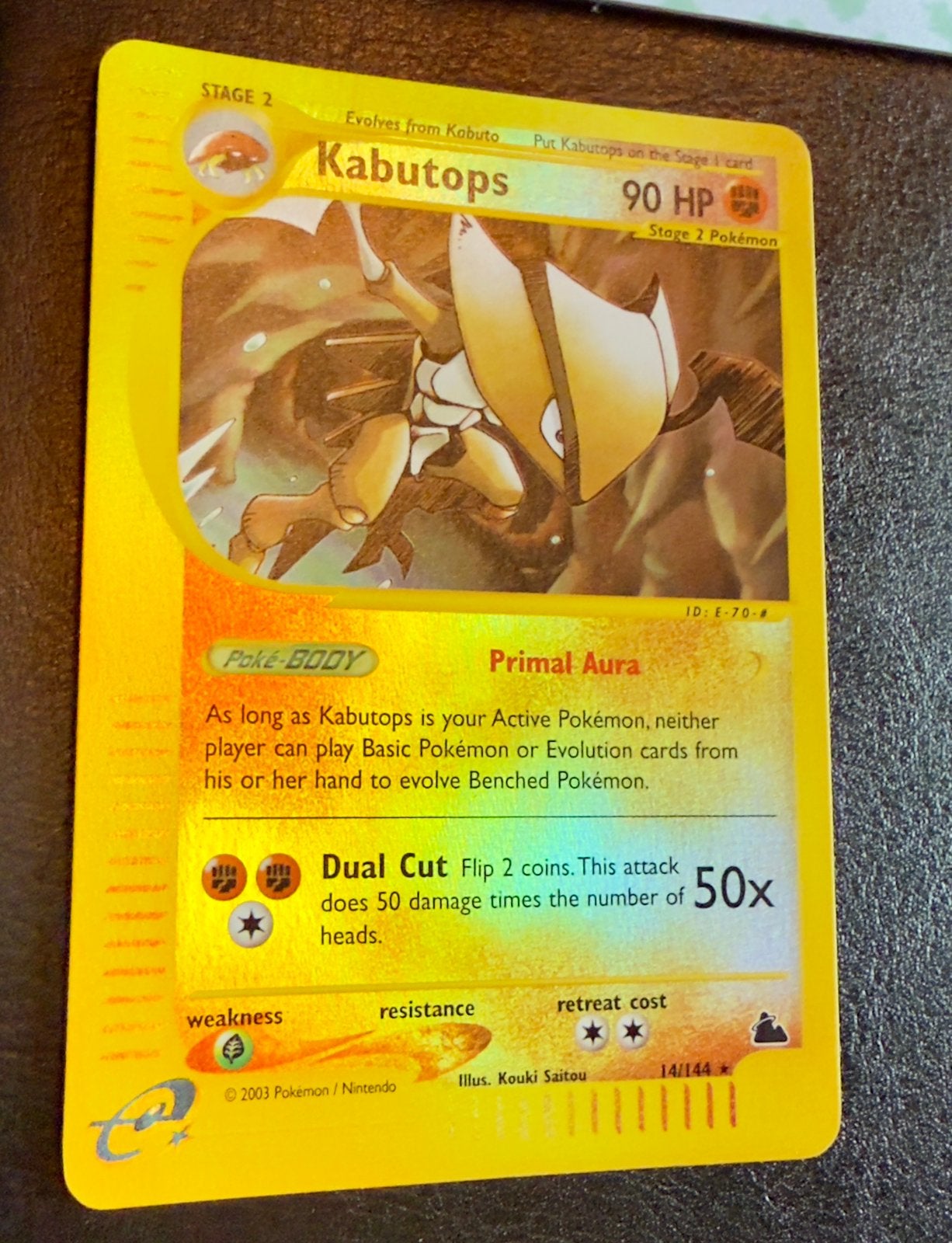 Kabutops Skyridge reverse holo hele nette staat, Hobby en Vrije tijd, Verzamelkaartspellen | Pokémon, Zo goed als nieuw, Ophalen of Verzenden