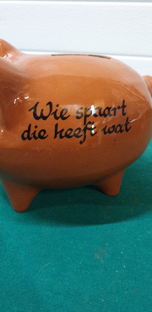 -	spaar varken aardewerk, Verzamelen, Retro, Ophalen of Verzenden