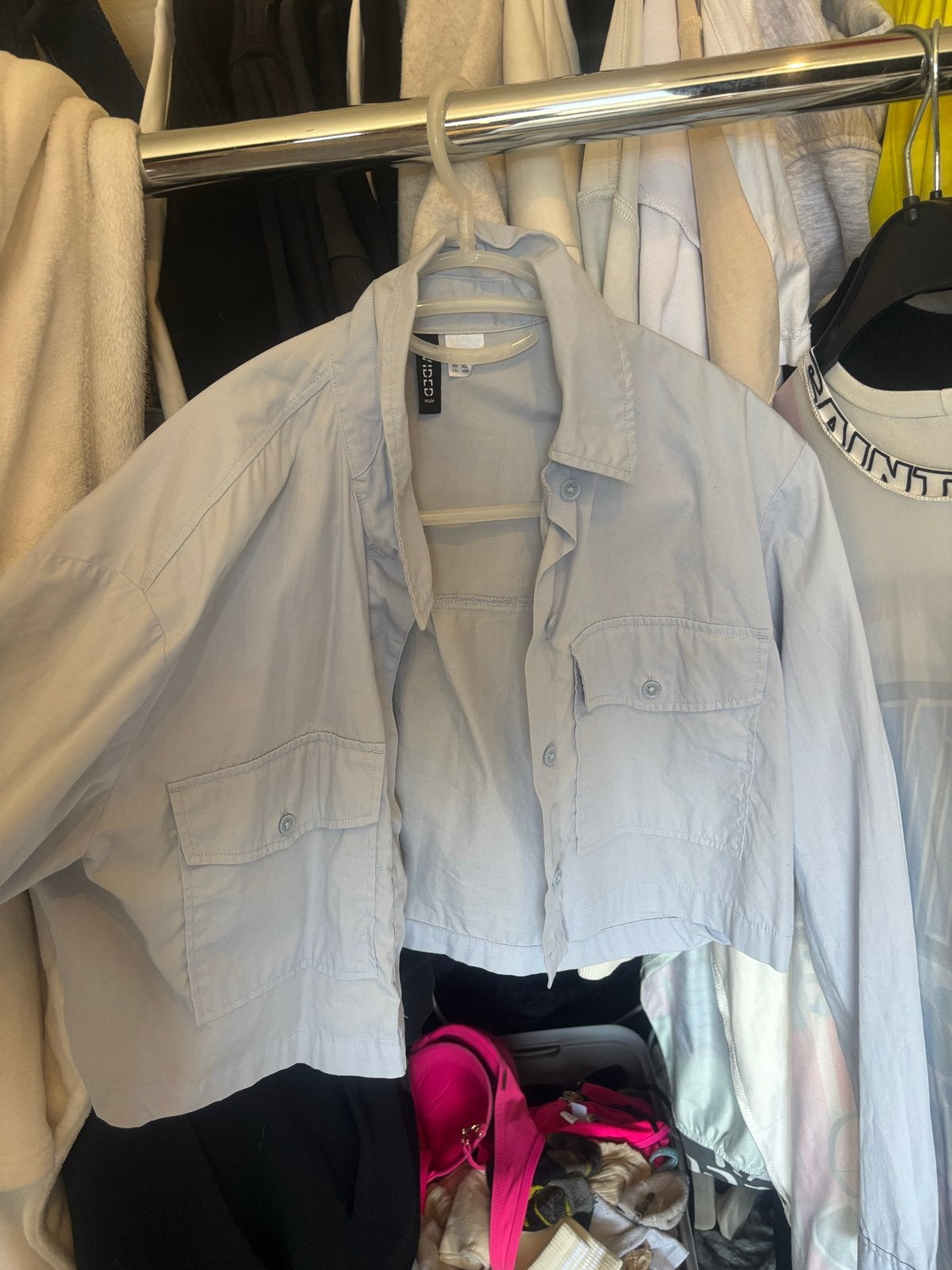 Leuke lichtblauwe blouse van H&M Divided, Ophalen of Verzenden, Zo goed als nieuw, Maat 34 (XS) of kleiner, Blauw