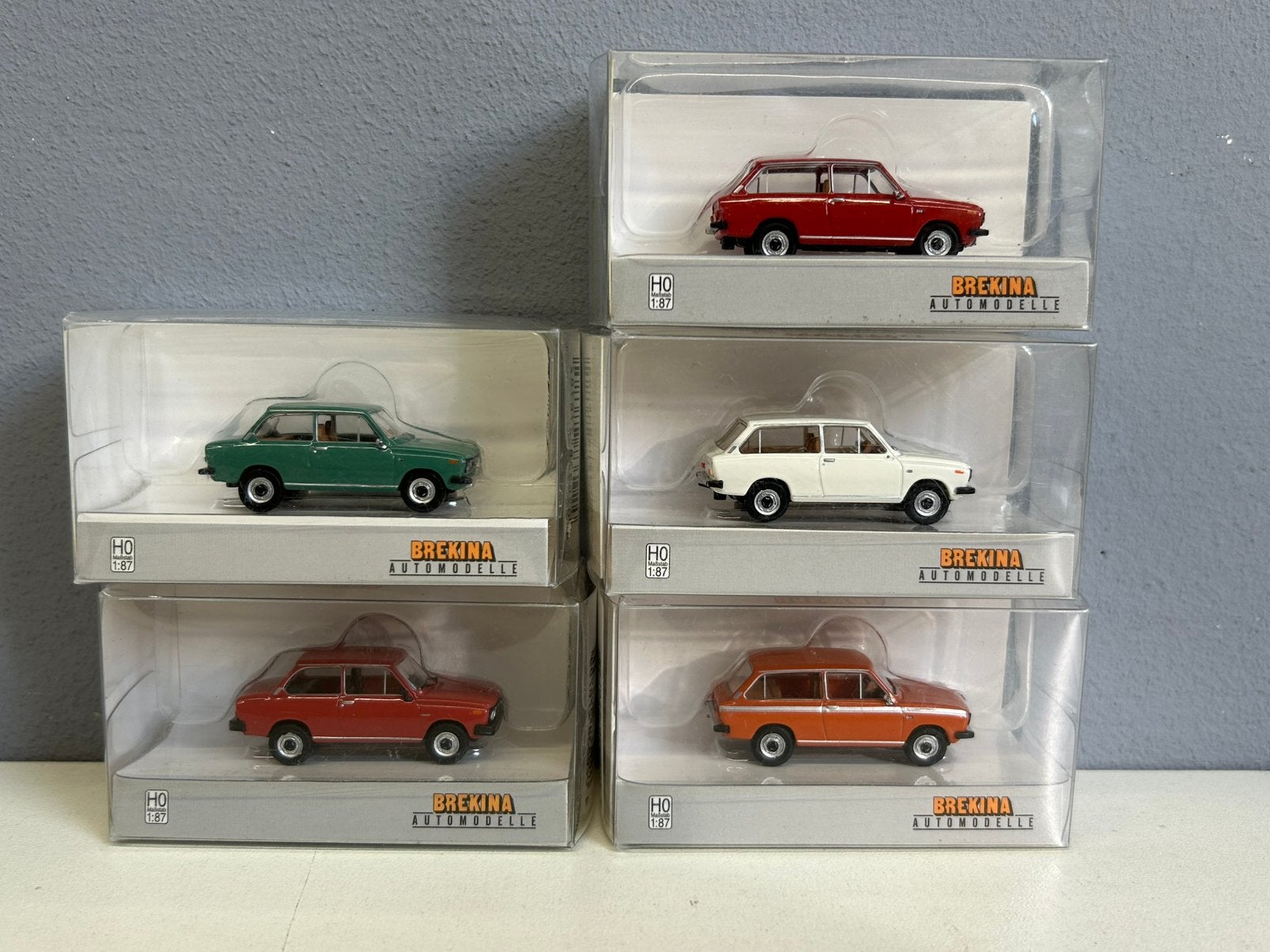 5x Brekina HO Daf 66 Sedan & Daf 66 Stationwagen  MIB, Ophalen of Verzenden, Nieuw, Auto, Brekina