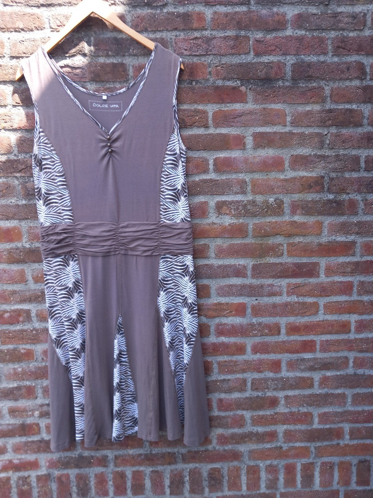 Dolce Vita mt 42 jurk, Bruin, Maat 42/44 (L), Ophalen of Verzenden, Dolce Vita