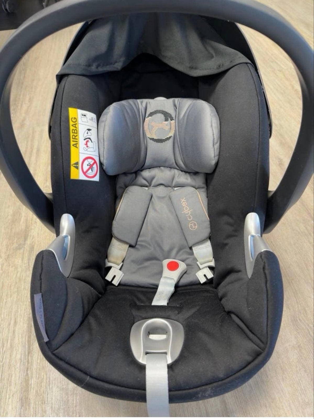 Cybex Aton Q i-Size autostoel met Base Q-Fix, Gebruikt, Zijbescherming, Isofix, 0 t/m 13 kg