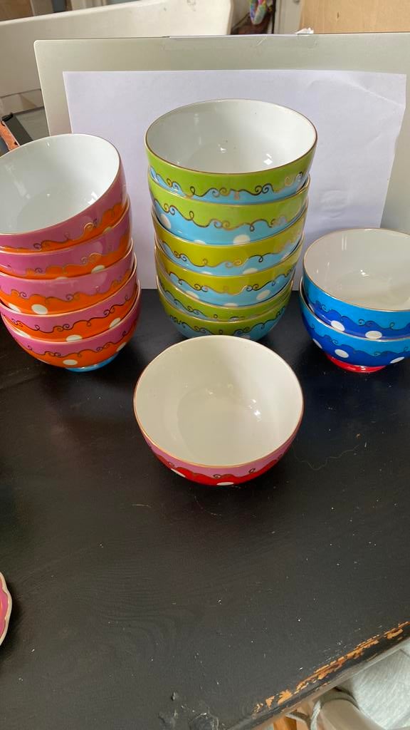 Lot oilily soepkommen 14 stuks, Ophalen of Verzenden, Zo goed als nieuw