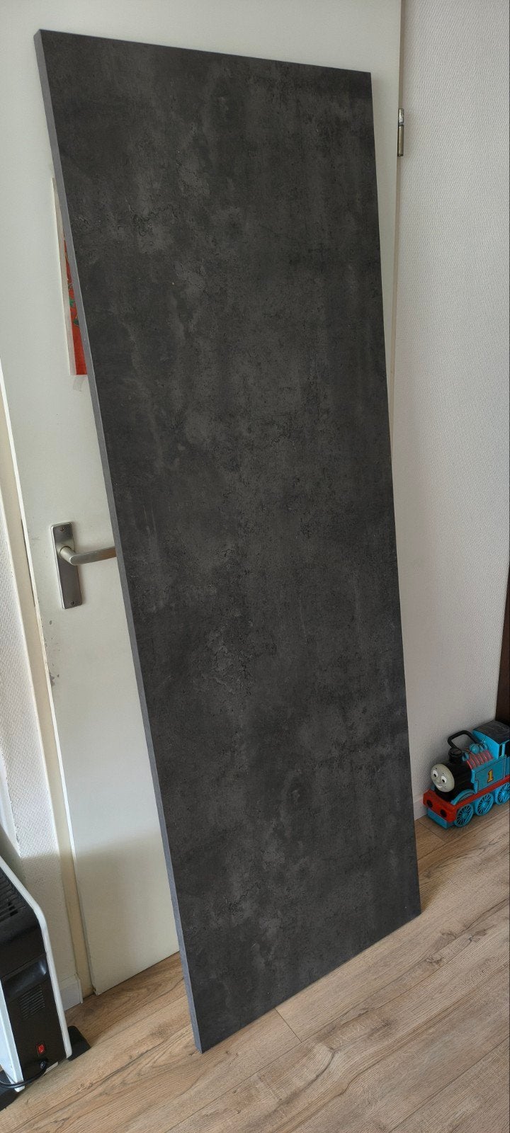 EKBACKEN Werkblad 186x2.4 630 mm breed betonlook donkergrijs, Ophalen, Gebruikt, Minder dan 25 mm, Overige typen
