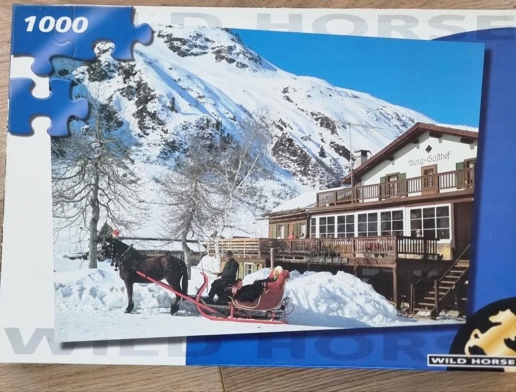 Wild Horse Puzzel 1000 stukjes - Winterlandschap, Ophalen of Verzenden, Meer dan 50 stukjes, Gebruikt, 6 jaar of ouder