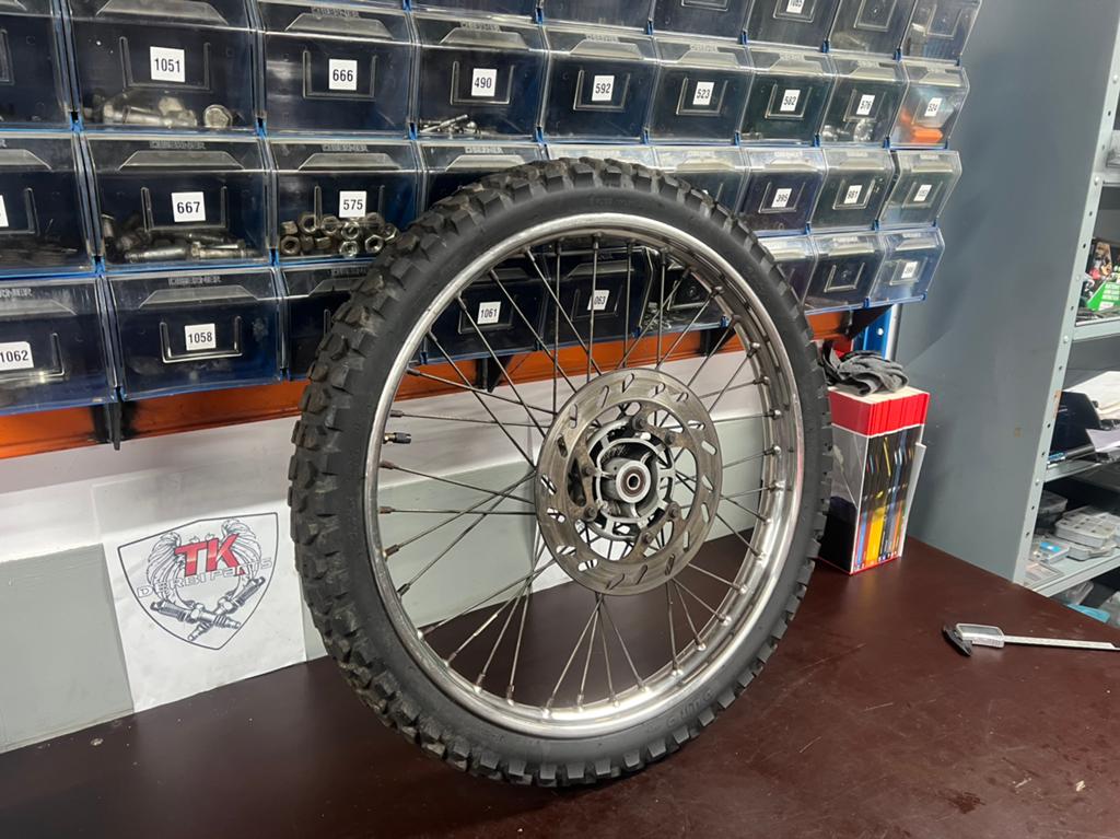 Derbi voorvelg 21 inch crossvelg chrome, Overige typen, 21 inch, Zo goed als nieuw, 12mm asmaat