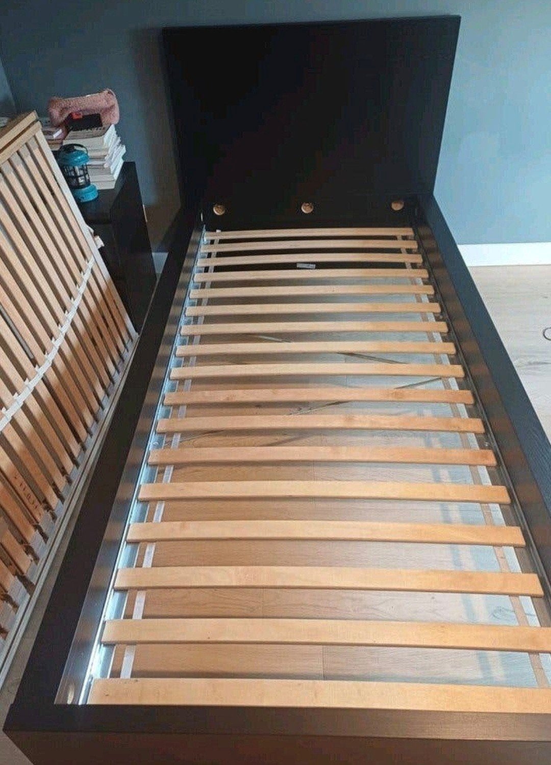 ikea bed malm 90x200, Huis en Inrichting, Slaapkamer | Bedden, Ophalen, 90 cm, Eenpersoons, Wit
