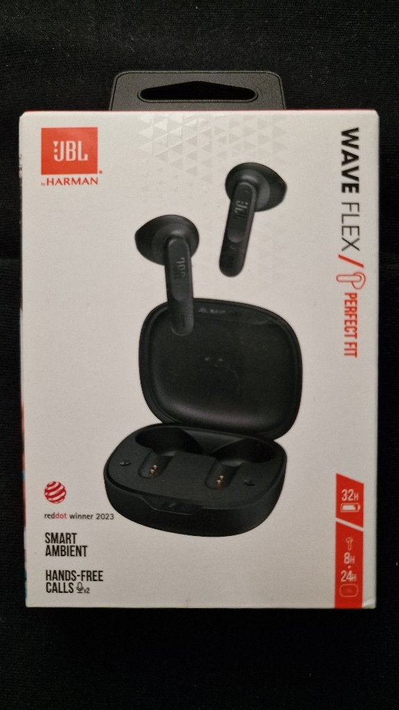 JBL Wave Flex oordopjes – zwart, ongebruikt, doos geopend, Zwart, In gehoorgang (in-ear), Ophalen of Verzenden, Zo goed als nieuw