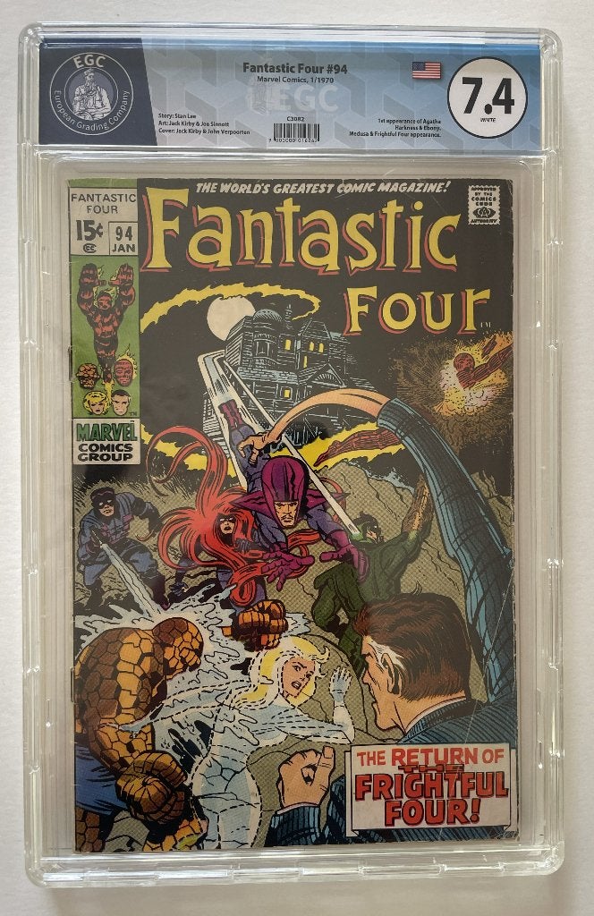 Fantastic Four #94 EGC 7.4 Stan Lee, Eén comic, Amerika, Verzenden, Zo goed als nieuw