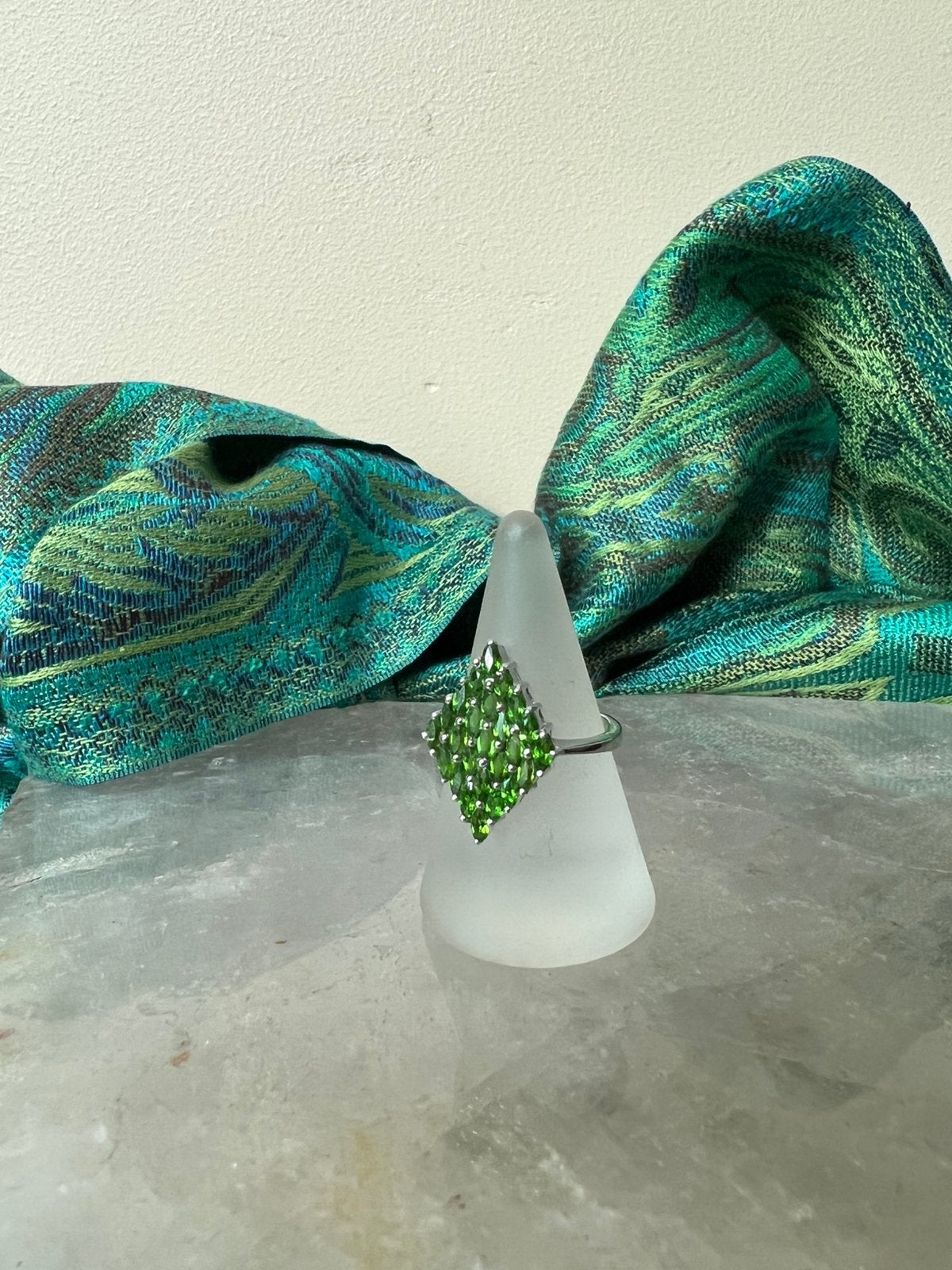 Diopsiet chroomdiopsiet beschermt liefde intuïtie magie, Sieraden, Tassen en Uiterlijk, Ringen, Magnolia11, Nieuw, Ophalen of Verzenden