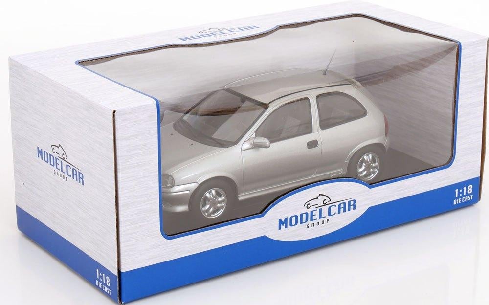 JSN MCG 1:18 Opel Corsa B GSI zilver 1993, Hobby en Vrije tijd, Modelauto's | 1:18, Overige merken, MCG, -, Nieuw