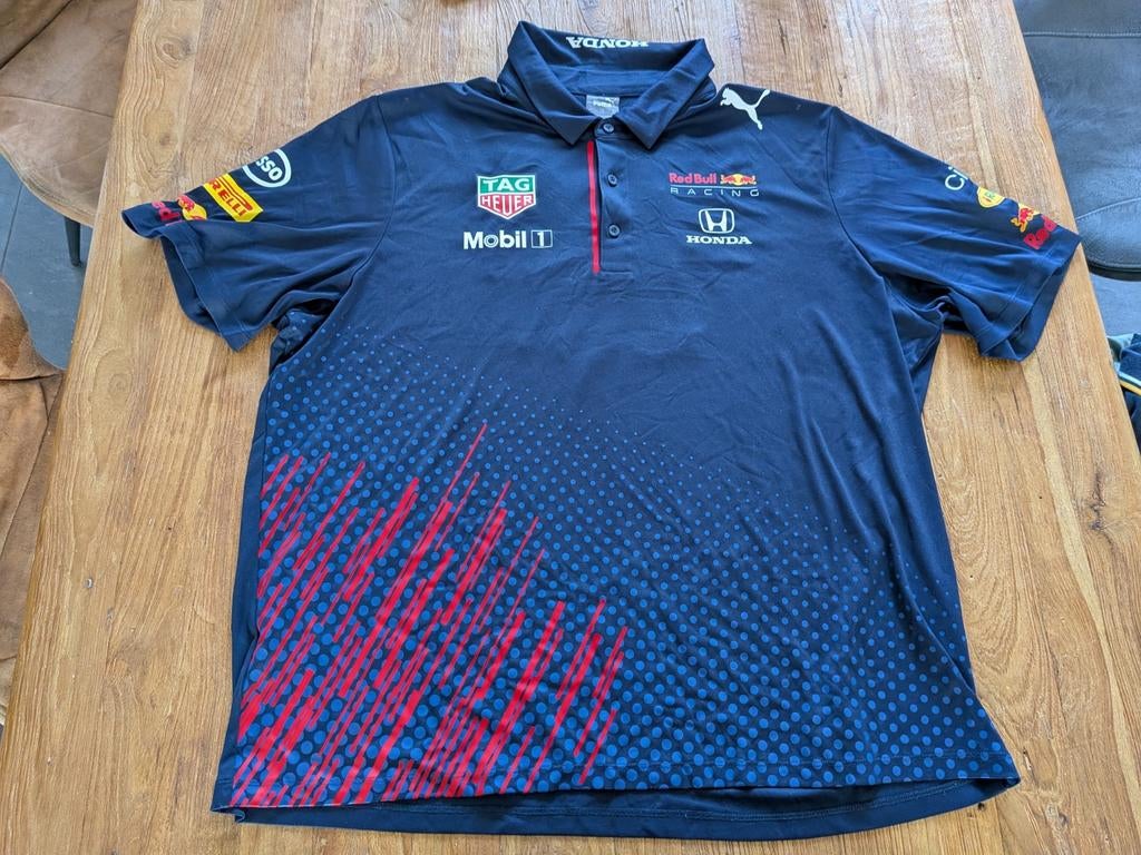Max Verstappen Red Bull shirt maat XXL, Ophalen of Verzenden, Zo goed als nieuw, Overige maten, Blauw
