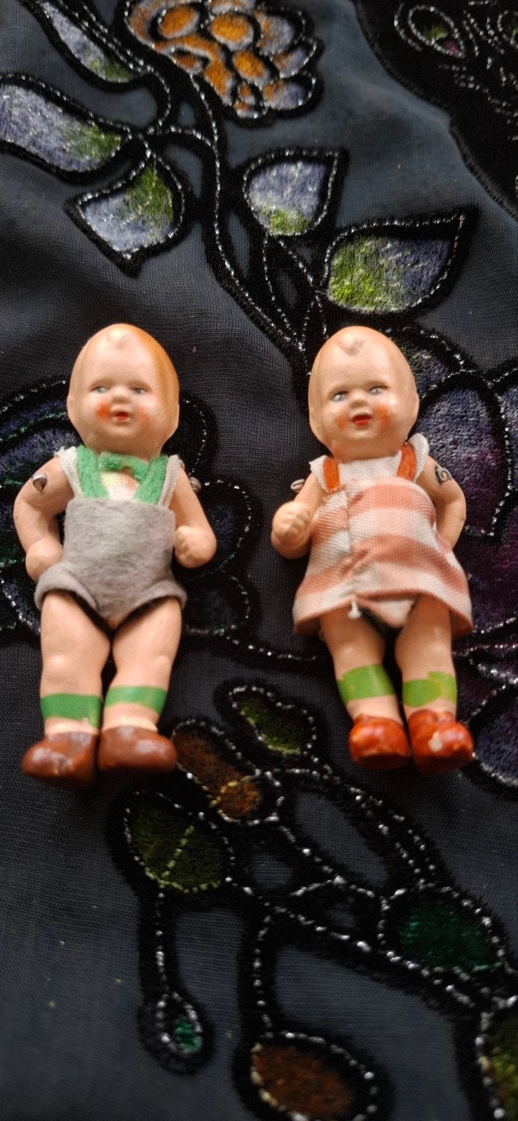 Tweeling popjes, Antiek en Kunst, Antiek | Speelgoed, Ophalen of Verzenden