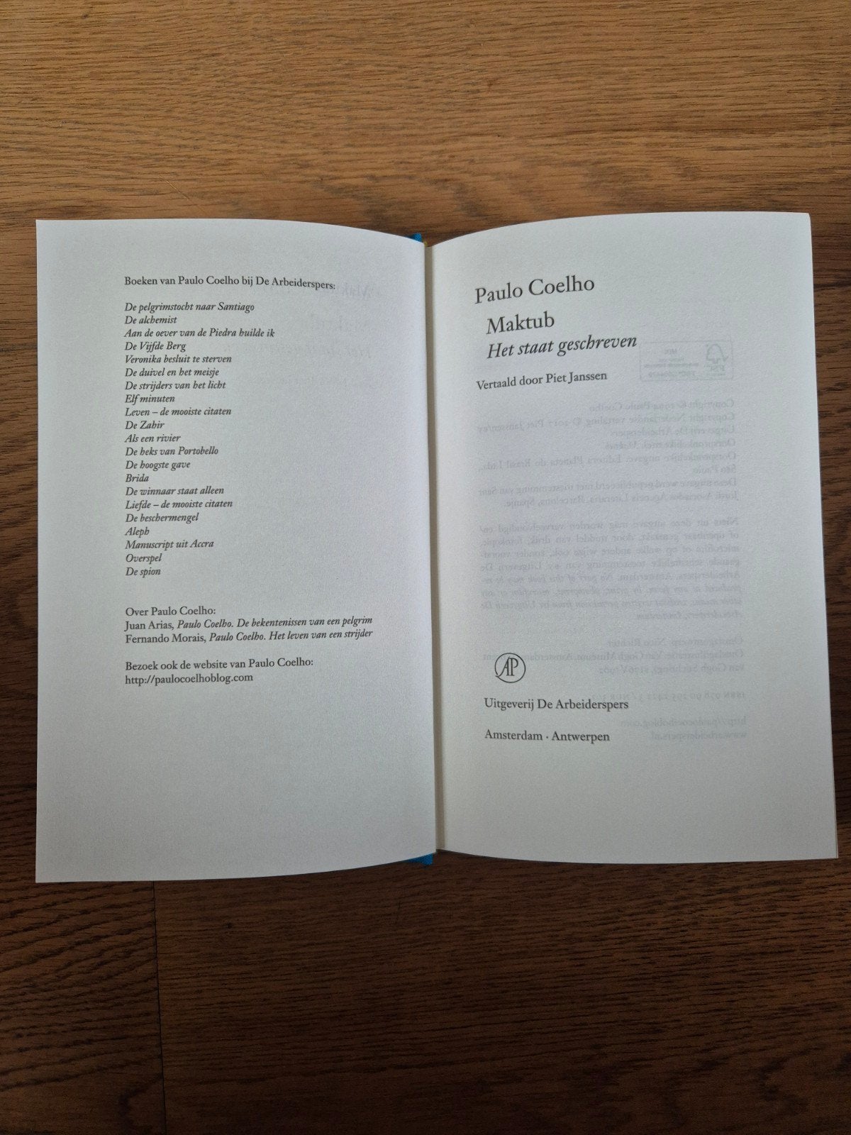 Maktub - Paulo Coelho (Hardcover), Ophalen of Verzenden, Zo goed als nieuw, Paulo Coelho
