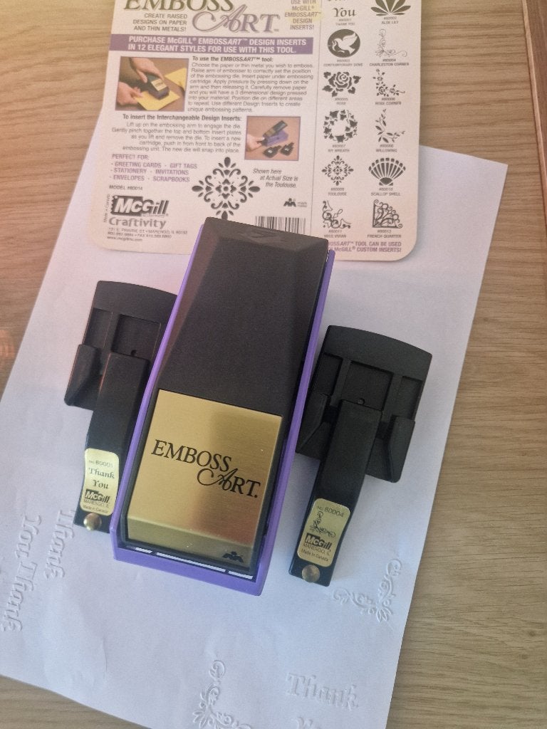 pons emboss art thanks you enz. mcgill craftivity 2 x mal, Ophalen of Verzenden, Nieuw, Overige thema's, Pons of Mal