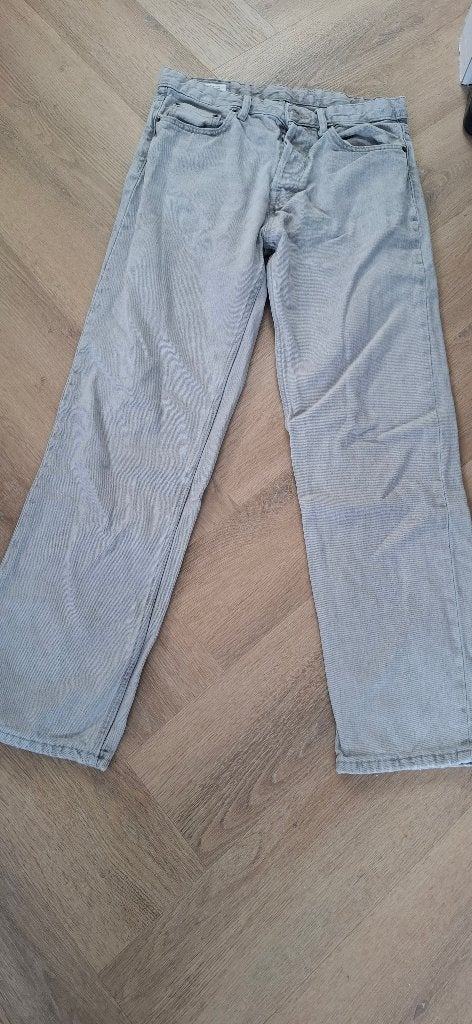 Zara Loose / Straight Fit Jeans Heren – Grijs – Maat 38, Overige jeansmaten, Ophalen of Verzenden, Zo goed als nieuw, Zara Man