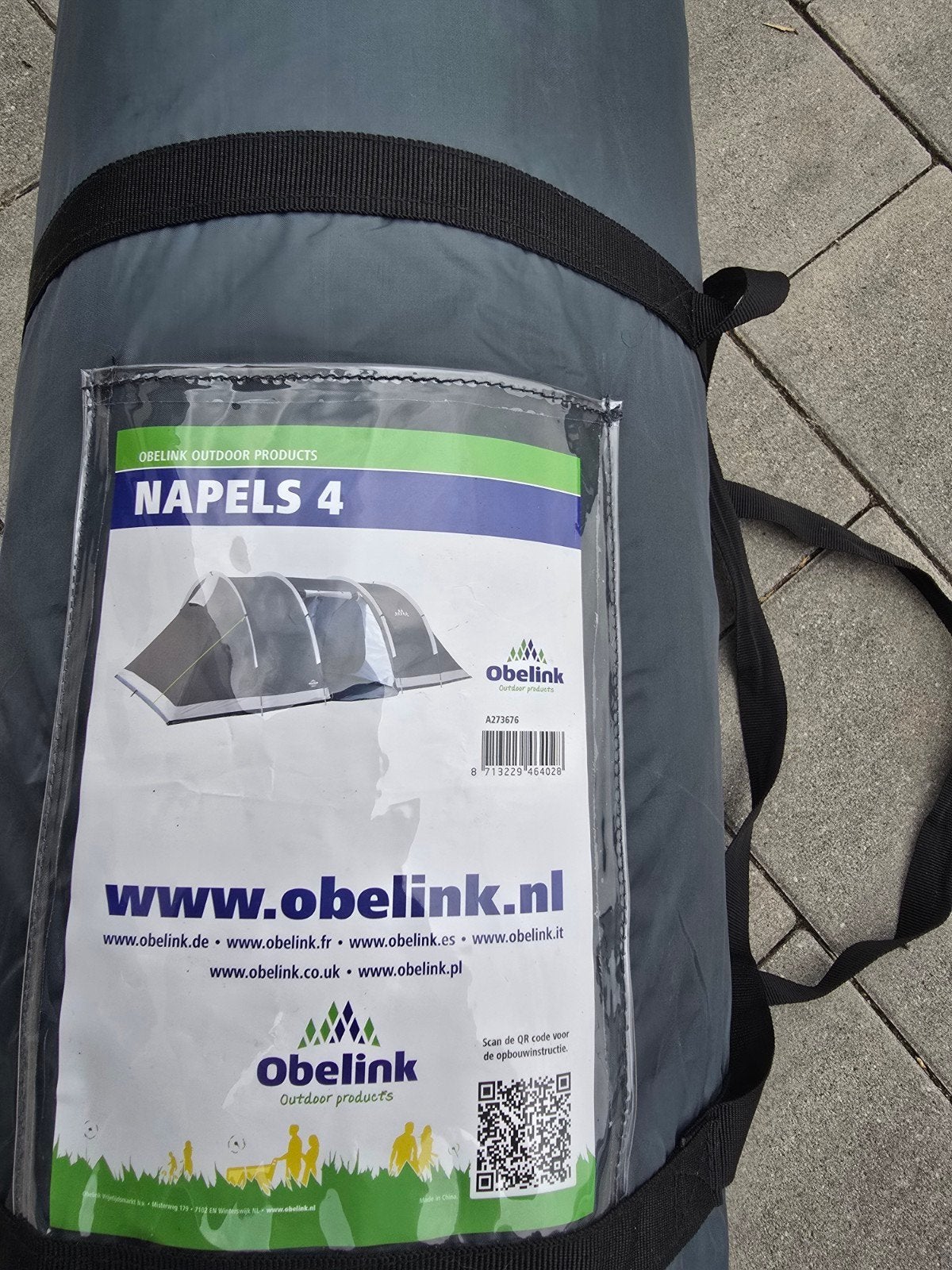 Mooie tent Obelink Napels 4 vistent. 1 x gebruikt, Ophalen, Tot en met 4