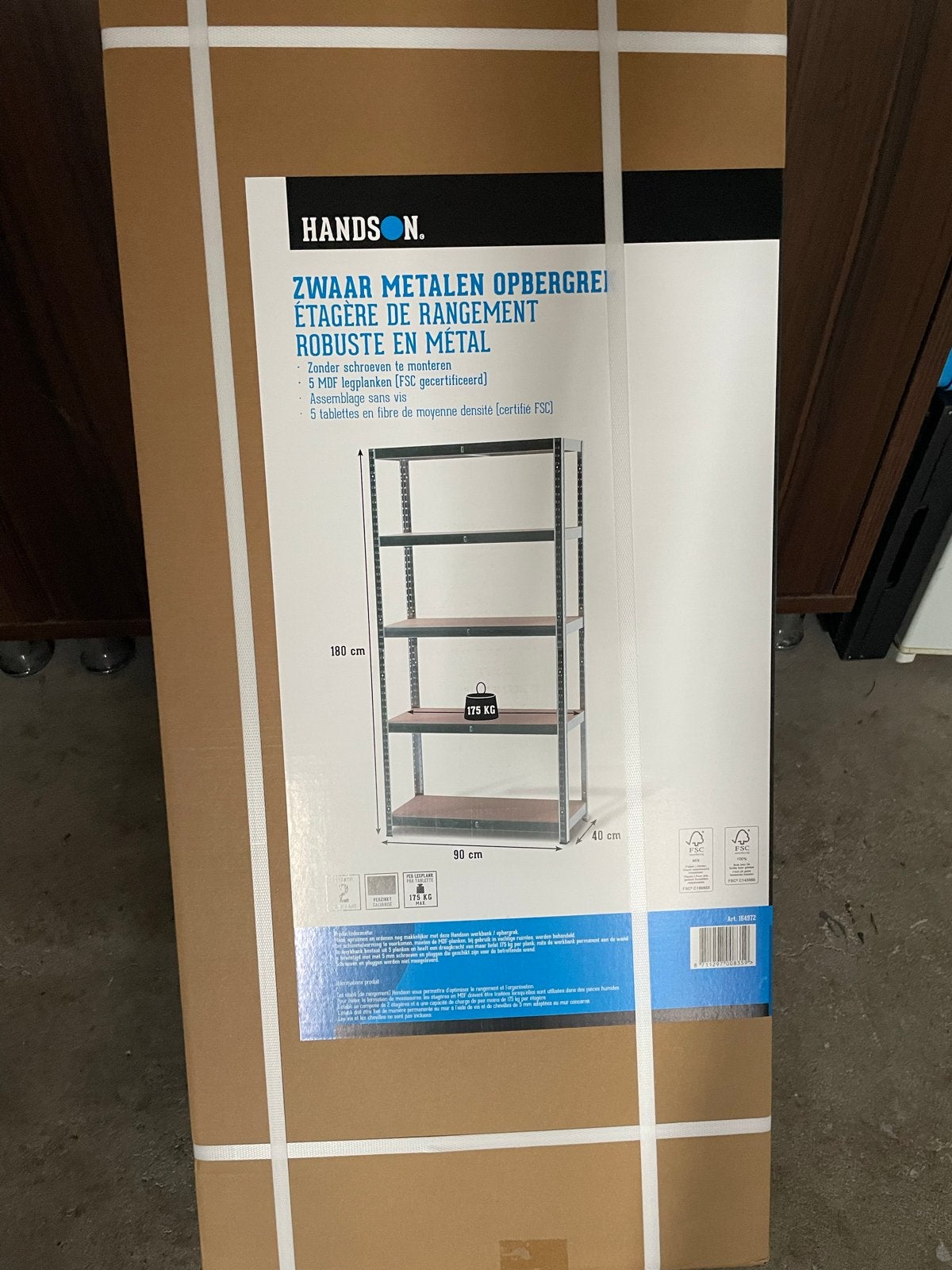 Metalen opbergrek - Nieuw in doos, Huis en Inrichting, Ophalen, Nieuw