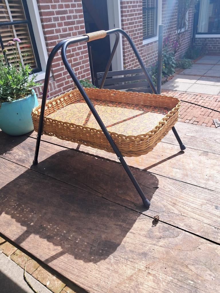 Prachtig retro dienblad met bloemenprint, Huis en Inrichting, Woonaccessoires | Dienbladen, Ophalen of Verzenden, Gebruikt, Rechthoekig