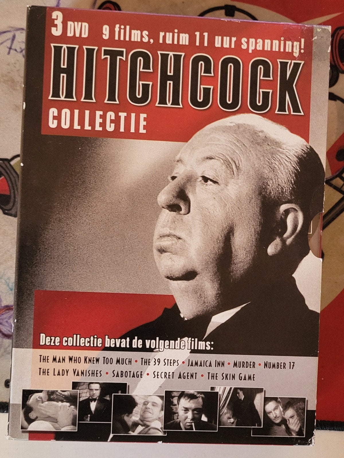 Hitchcock Collectie - 9 films op 3 DVD's, Ophalen, Psychologische thriller, Engels, Nederlands