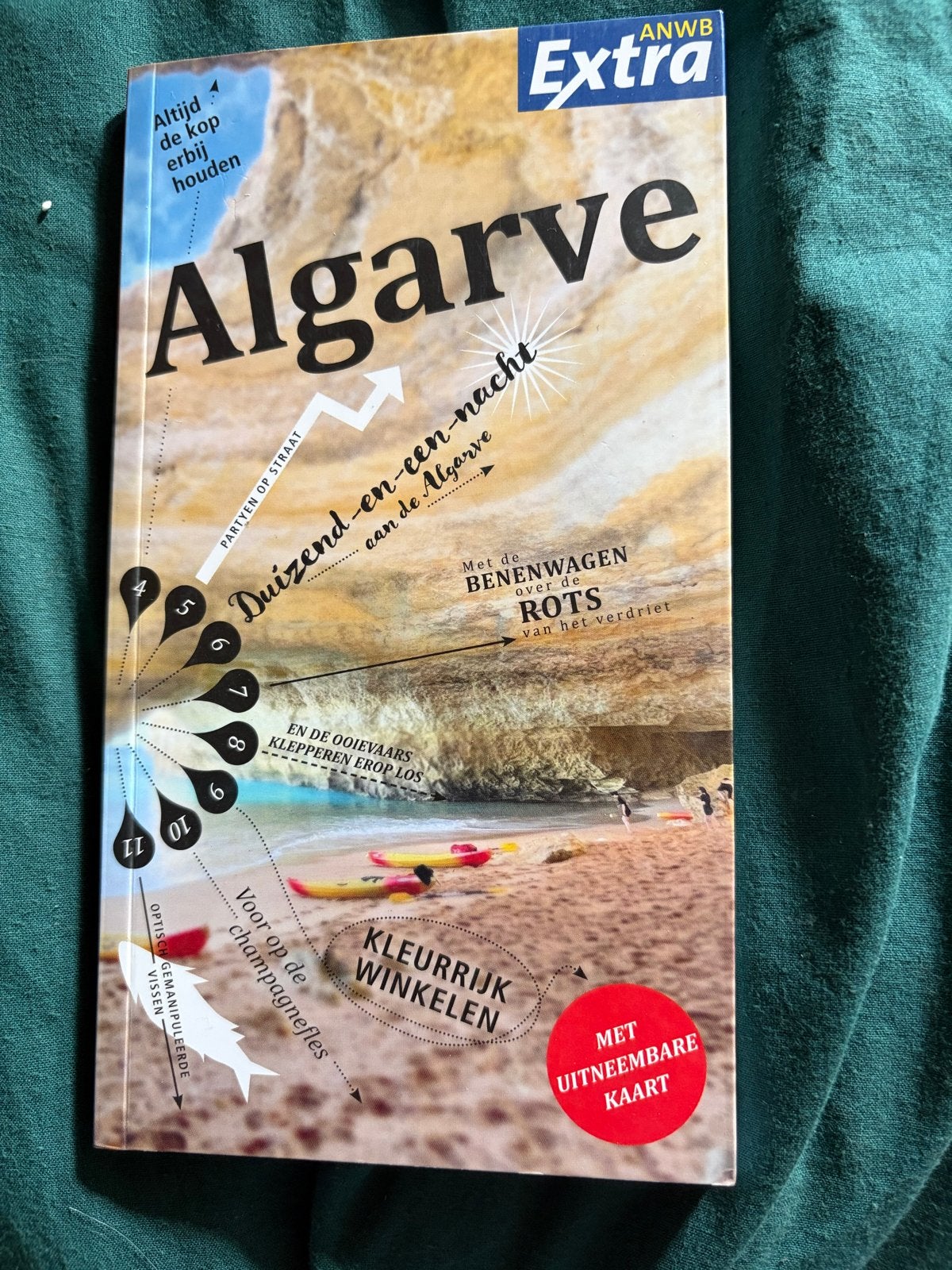 ANWB Extra Reisgids Algarve met uitneembare kaart, Europa, Ophalen of Verzenden, Zo goed als nieuw, Reisgids of -boek