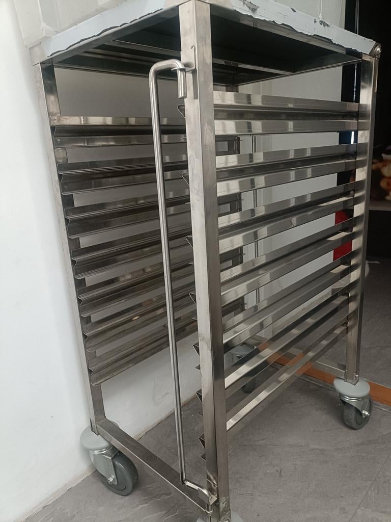 2x Nieuwe RVS Bakkerij/Horeca Platenwagen/Rekwagen, Ophalen of Verzenden