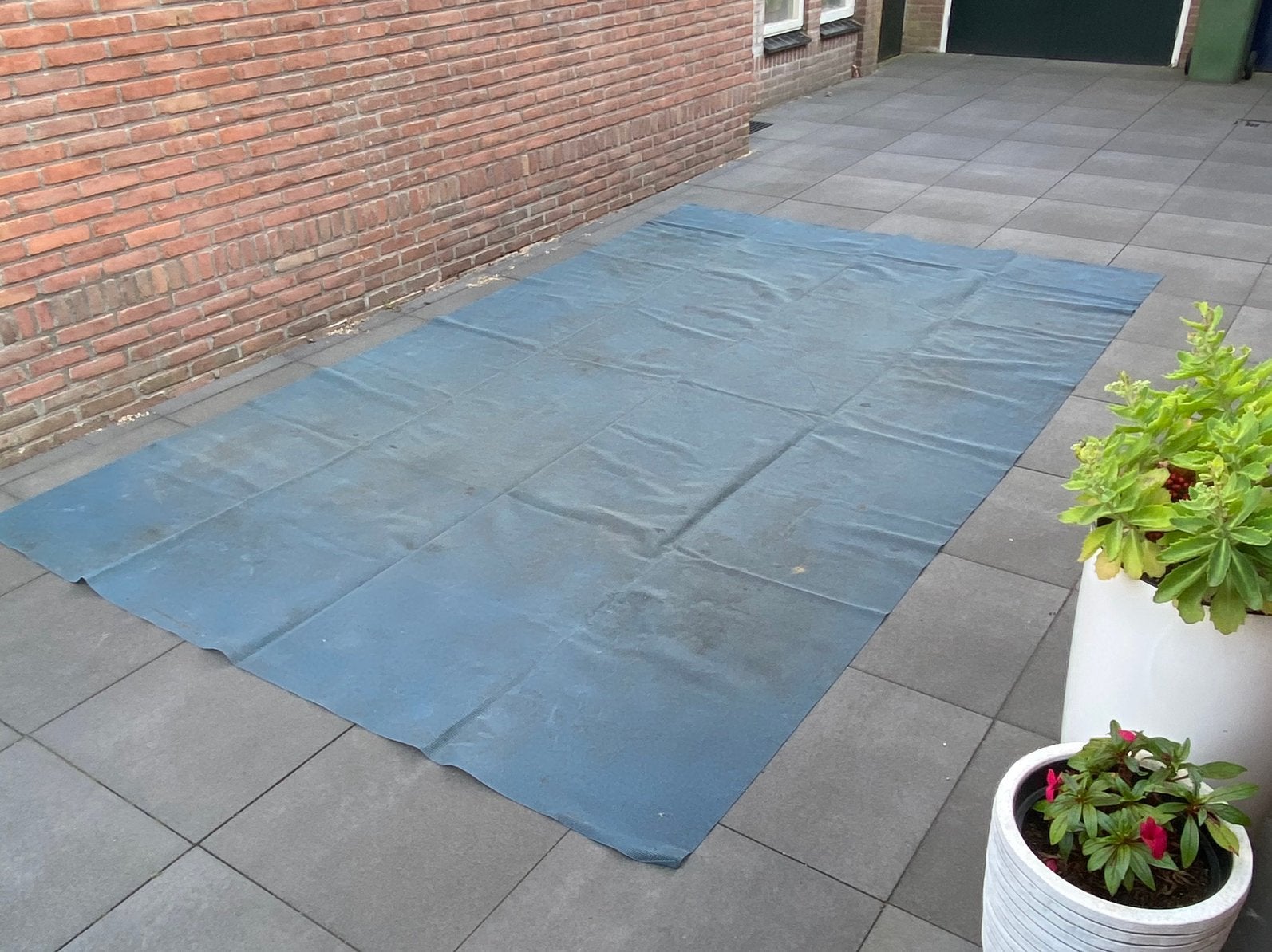Tenttapijt vloerkleed tent mat 4.00 x 2.50m blauw, Ophalen, Gebruikt