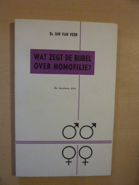 Jan van Veen - Wat zegt de bijbel over homofilie, Ophalen of Verzenden, Zo goed als nieuw