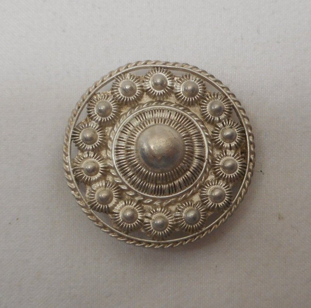 Zilveren Zeeuwse knoppen broche nr.1211, Verzenden, Minder dan 4 cm, Zo goed als nieuw, Zilver