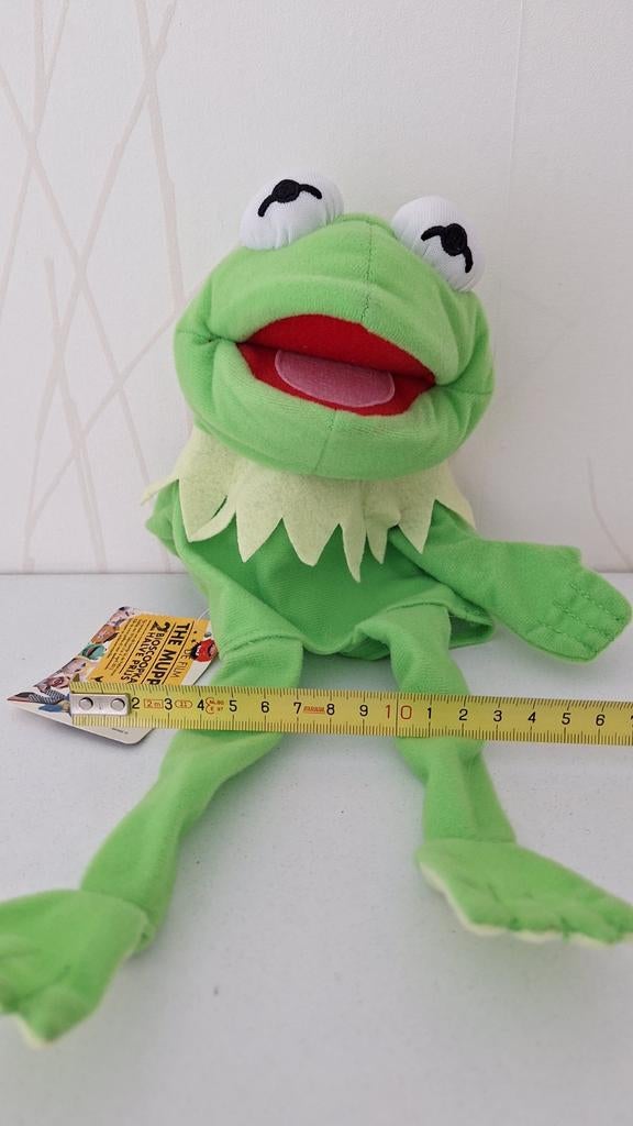 Handpop Kermit de Kikker - The Muppets Show, Kinderen en Baby's, Speelgoed | Knuffels en Pluche, Kikker, Groen, Overige merken