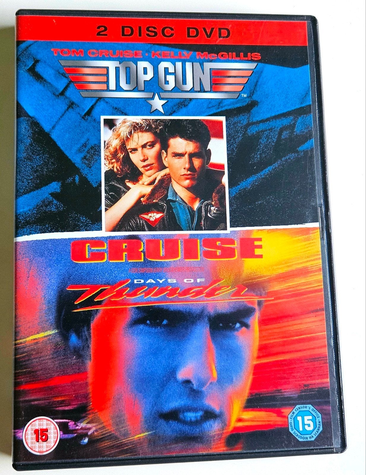 Top Gun (1986) en Days of Thunder (1990), Tom Cruise, Cd's en Dvd's, Vanaf 12 jaar, Ophalen of Verzenden, Zo goed als nieuw, Actie en Avontuur