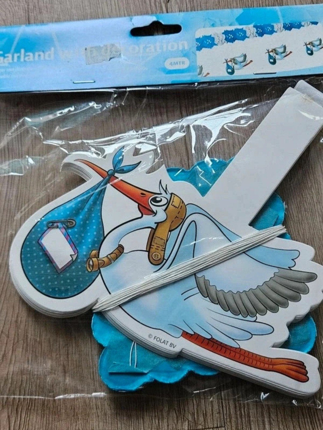 Ooievaar Slinger Decoratie voor Geboorte Feestje - Jongen, Versiering, Onbekend, Nieuw, Onbekend