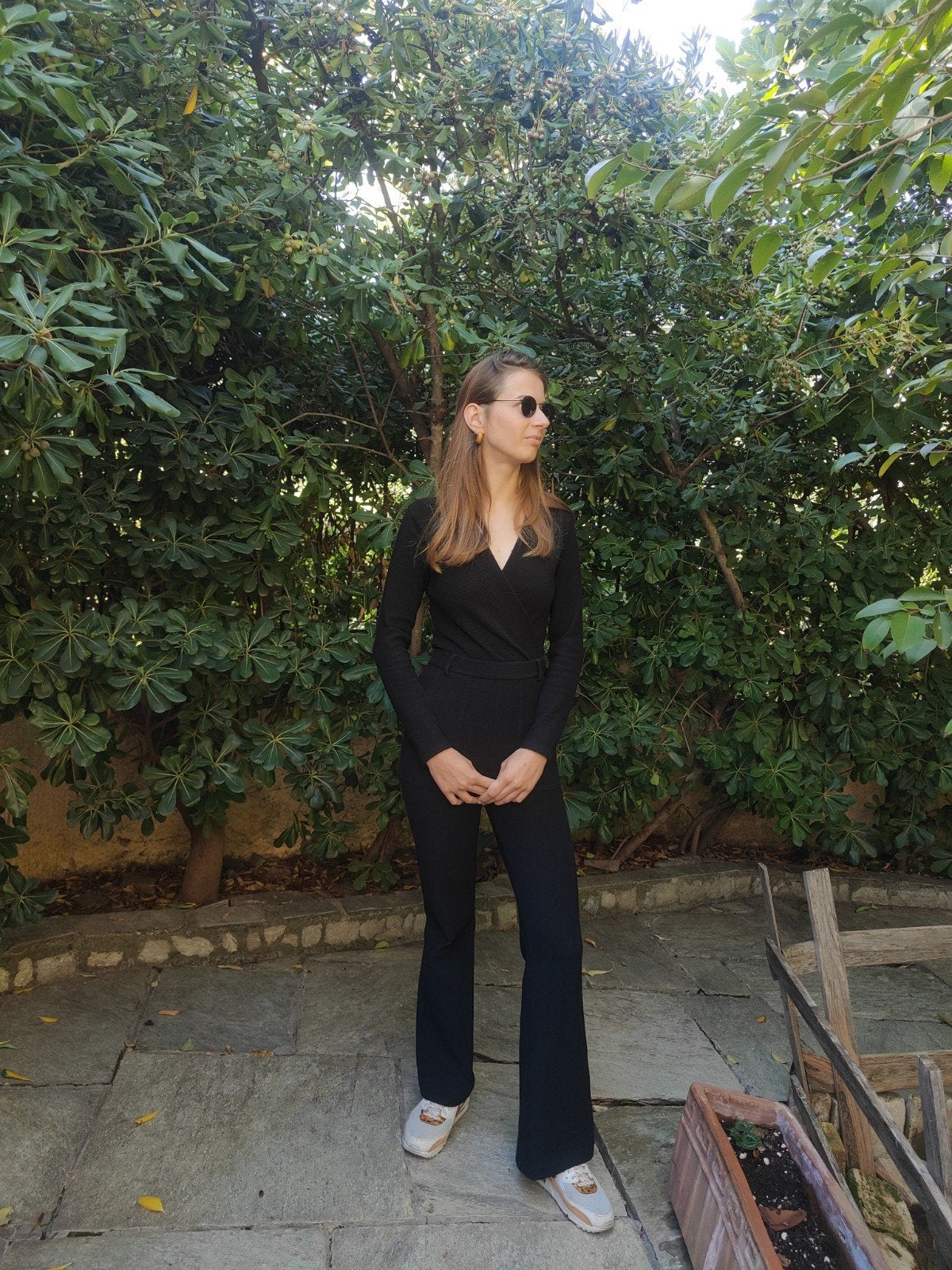 Jumpsuit broekpak flaired onesie maat 36 Vanilia, Vanilia, Zwart, Ophalen of Verzenden, Zo goed als nieuw