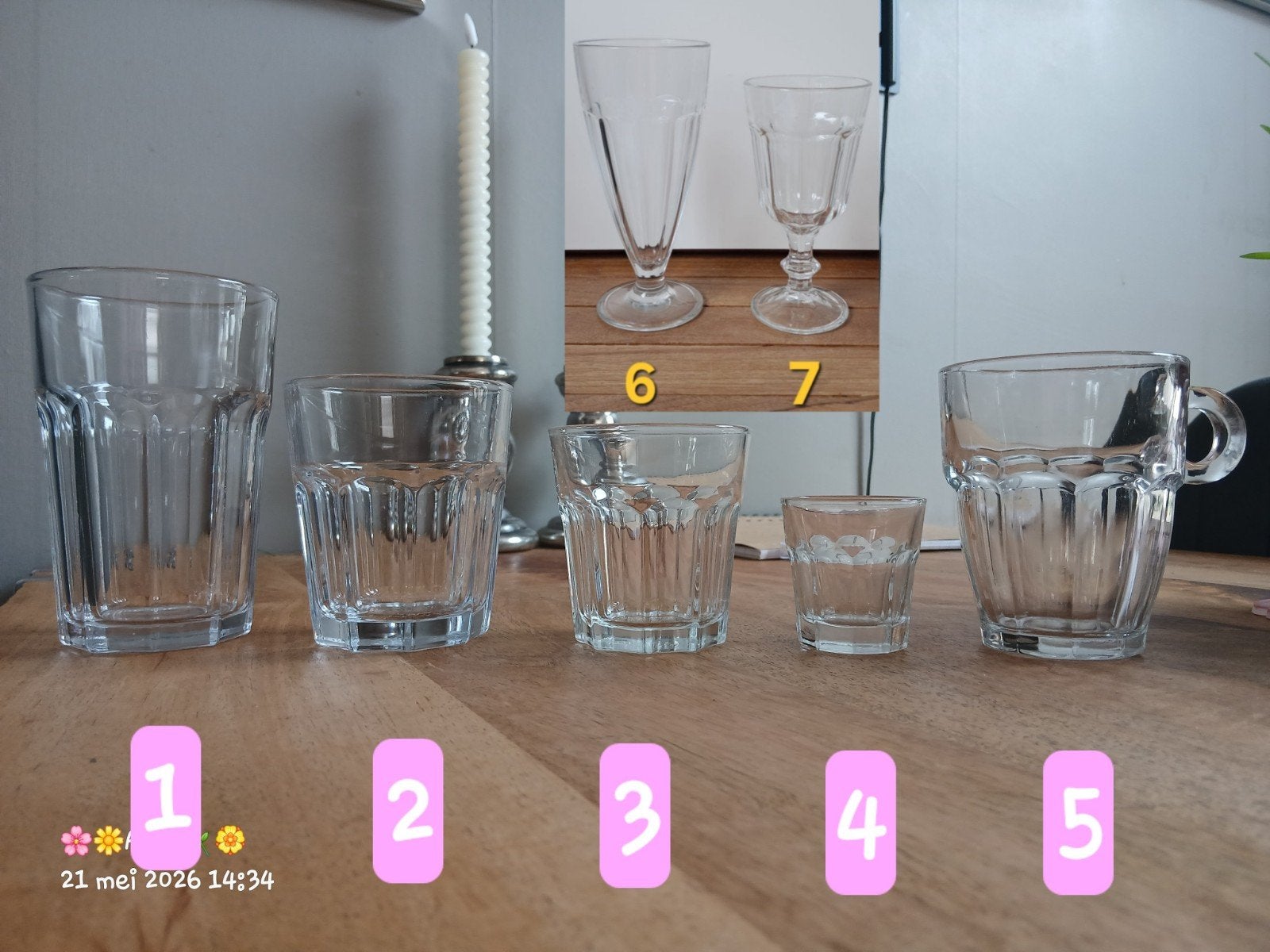 glas-servies bormioli ikea 37 delig, Huis en Inrichting, Keuken | Servies, Ophalen, Glas of Glazen, Gebruikt, Glas