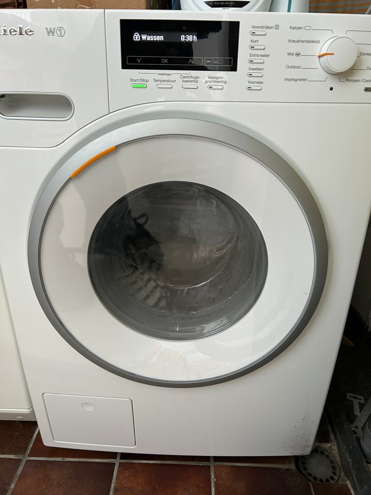 Miele wasmachine en droger, Ophalen of Verzenden, Gebruikt, 1200 tot 1600 toeren, 85 tot 90 cm