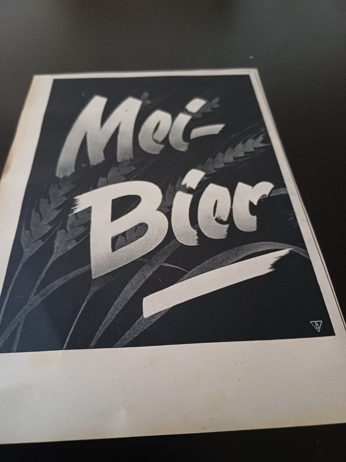 advertentie van mei bier 1939, Verzamelen, Ophalen of Verzenden, Zo goed als nieuw, Viltje(s), Overige merken