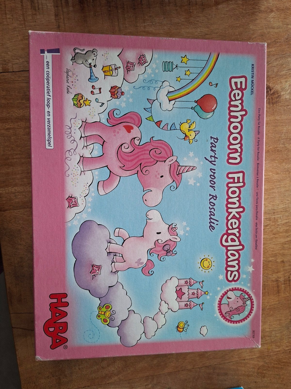 HABA Eenhoorn Flonkerglans: Party voor Rosalie, Een of twee spelers, Ophalen of Verzenden, Gebruikt, HABA