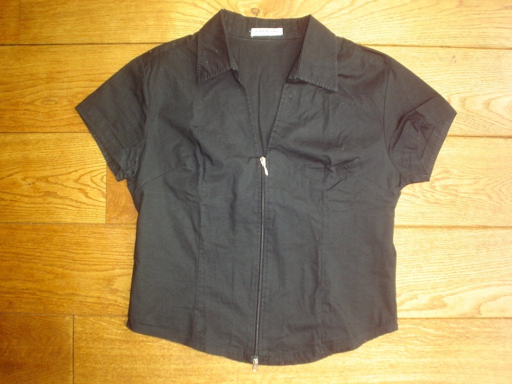 zwarte blouse/shirt, maat 36/38, Zapping, Kleding | Dames, T-shirts, Zapping, Verzenden, Zwart, Zo goed als nieuw