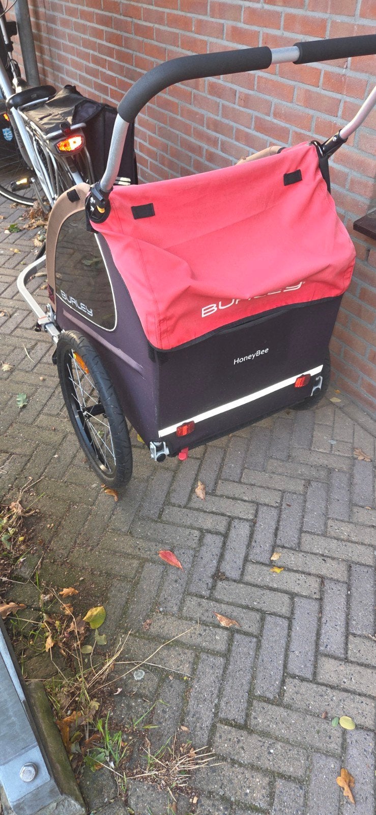 Burley Honeybee Fietskar - Kinderkar en wandelwagen, Ophalen, Gebruikt, Opvouwbaar, Burley
